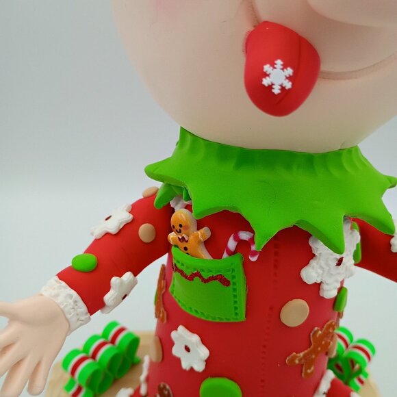 Ernie the Elf, Christmas Elf Figurine, Whimsical Holiday Shelf Sitter, Christmas - Picture 6 of 11